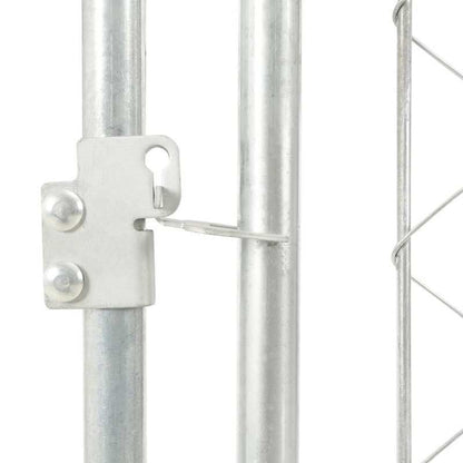 Groots Hondenhok – Buitenverblijf – Hondenverblijf – Kennel – Dierenhok – Roestvrij Staal – 200x200x135 cm – Weerbestendig Dak – Mesh Ventilatie