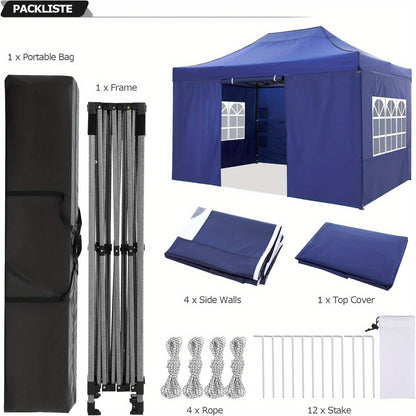 Partytent – Pop-Up Tent – Buitentent – Schaduw Tent – Winddicht – Aluminium Frame – Afneembare Zijkanten