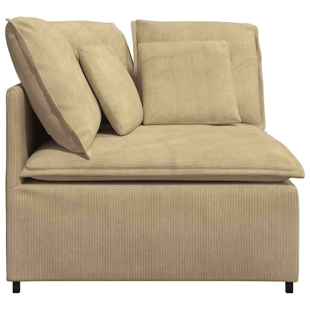 Modulaire Bank – Modulair Sofa – Hoekbank – Loungeset – Zitbank – Corduroy Stof – Stevig Metalen Frame – Grijsgroen