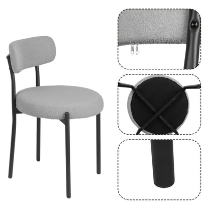 Eetkamerstoelen – Kuipstoelen – Keukenstoelen – Dinersstoelen – Stoelen Set Van 4 – Velvet Bekleding – Zwarte Metalen Poot