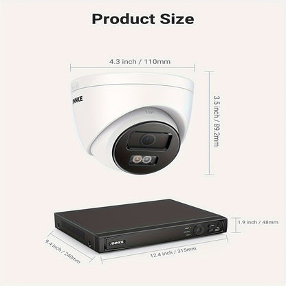 Beveiligingscamera – Camerabewaking – Bewakingscamera – Beveiligingssysteem – IP-camera – 5MP 3K Resolutie – Kleurennachtzicht met AI Detectie – 2TB Opslag