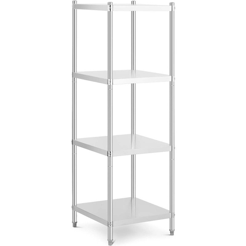 Staalrek – Metalen Opslagrek – Opbergrek – Garagekast – Stellingkast – 60x60x180 cm – Roestvrijstaal – 200 kg Draagvermogen