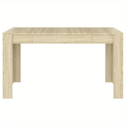 Eettafel – Eetkamertafel – Keukentafel – Werktafel – Bureau – Sonoma Eiken – 140x74 cm – Massief Hout – Multifunctioneel Design – Eenvoudige Montage