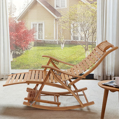 Schommelstoel – Relaxstoel – Fauteuil – Loungestoel – Tuinstoel – Inklapbaar & Verstelbare Rugleuning – Stevig Stalen Frame Met Weerbestendig Kunststof Vlechtwerk – Draagvermogen 200 kg