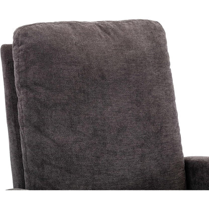 Gepolsterde Schommelstoel – Schommelbank – Relaxstoel – Stoel Met Armleuningen – Fauteuil Met Opbergtas – Hoog Rugleuning – Zachte Kussenvulling – Grijs