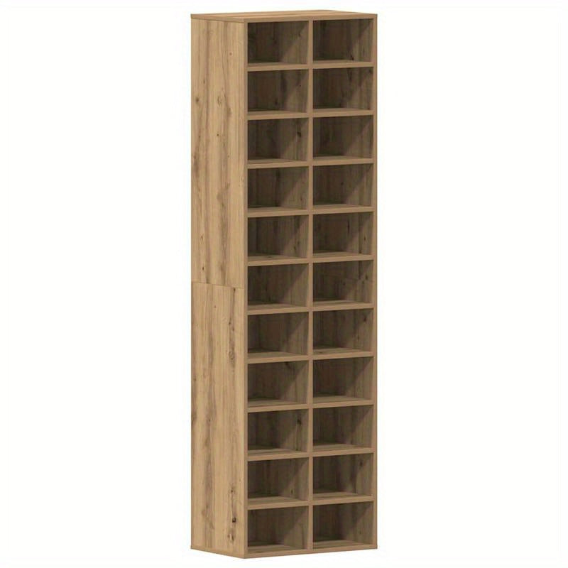 Schoenenkast – Schoenenmeubel – Schoenenrek – Schoenenopberger – Schoenenkastje – Massief Hout – Veelzijdige Compartimenten – Klassiek Design – 54x34x183 cm – Duurzaam Metalen Details