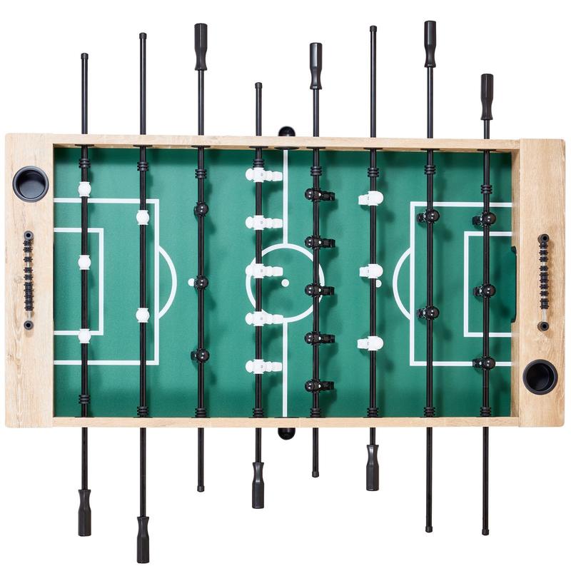 1 Size Foosball Table | 1400 x 726 x 864 mm, Durable Wood, Includes 4 Balls & Score Counter, 2 Drink Holders, Freestanding for Home and Family Use