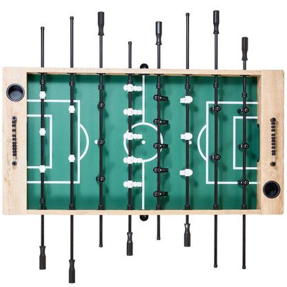 1 Size Foosball Table | 1400 x 726 x 864 mm, Durable Wood, Includes 4 Balls & Score Counter, 2 Drink Holders, Freestanding for Home and Family Use