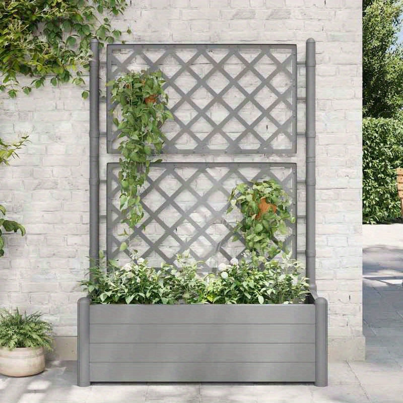 Plantenrek – Bloemenrek – Tuinrek – Bloempottenrek – Klimrek  – Weerbestendig & Lichtgewicht – 100 x 43 x 142 cm