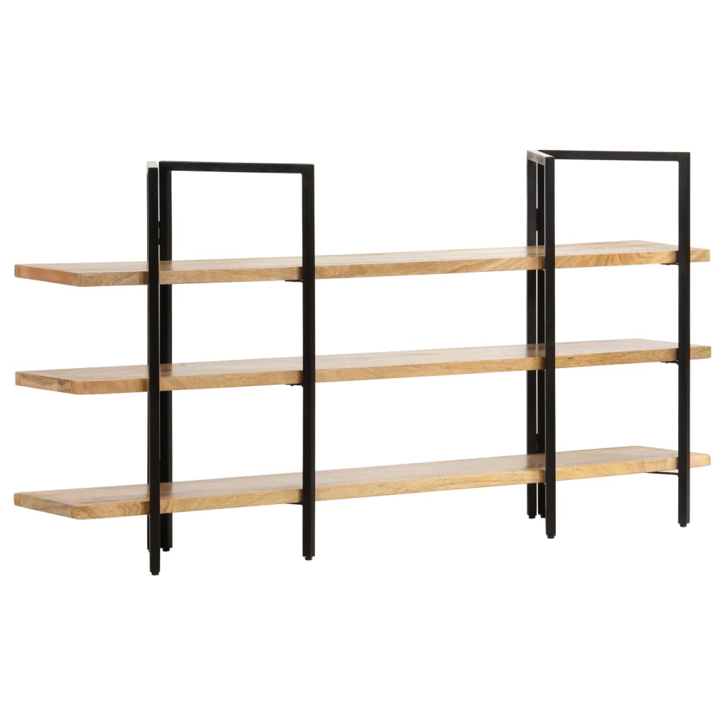 Boekenkast – Boekenrek – Opbergkast – Wandkast – Vakkenkast – Industrieel Design – Massief Mangohout – 31 cm Breed