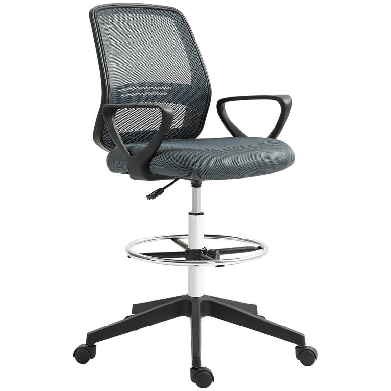 Ergonomische Bureaustoel – Kantoorstoel – Werkstoel – Bureaustoel Met Lendensteun – Draaistoel – Verstelbare Zithoogte – Ademend Mesh Met Voetensteun