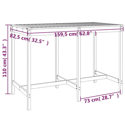 Tuinbarset – Buitenbarset – Barmeubel – Terrasbarset – Tuinmeubel – Massief Dennenhout – Ruimtebesparend Design