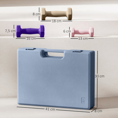 Dumbbells, Dumbbell Sets, 6pcs Dumbbell Sets (Including Dumbbell Plates), Steel Dumbbell Sets, 1 Kg, 2 Kg, 3 Kg, Their Shape Is Firmly Fixed in The Appropriate Position And Will Not Roll Away, Making Them Ideal for Effective