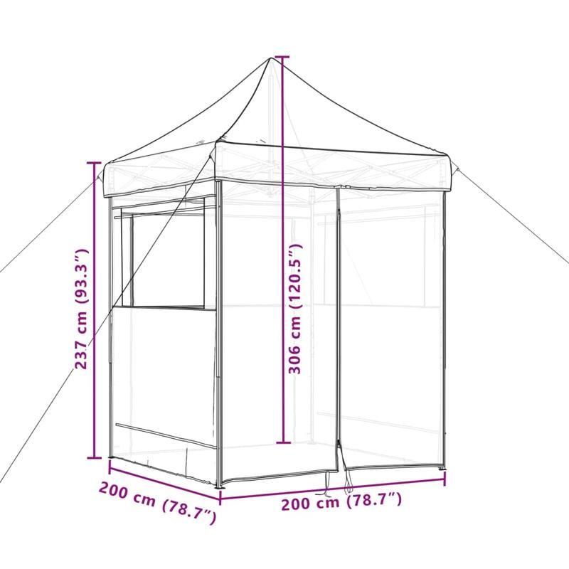 Portable Foldable Pop-Up Party Tent with 4 Walls - Instant Setup, Sturdy Frame & Taupe Beige/Brown Canopy, Easy Setup for Weddings, Camping, Backyard Events - Lightweight Outdoor Shelter with Space (No Tools Required)
