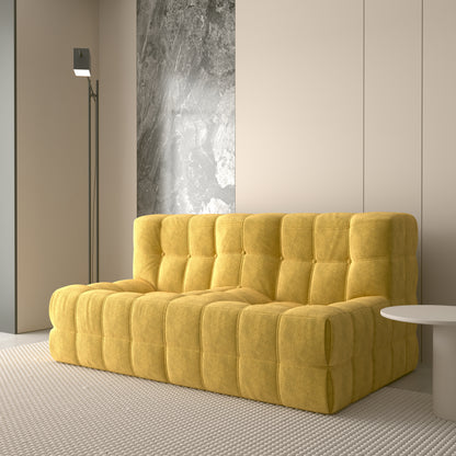 Zitzak – Beanbag – Loungestoel – Poef – Floor Sofa – Gele Flanellen Bekleding – Antislip Onderkant – Comfortabel & Makkelijk Schoon Te Maken