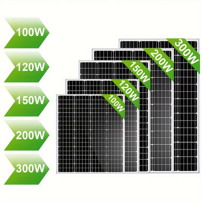 Zonnepaneel – Solar Panel – Zonnecel – Energiepaneel – Duurzaam Paneel – 100W Monokristallijn – 19% Efficiëntie – Lichtgewicht Glasbescherming