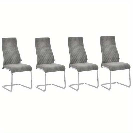Velvet Eetkamerstoelen – Fluwelen Stoelen – Design Stoelen – Comfortabele Stoelen – Eetkamerstoelen Set Vier – Stevig Stalen Frame – Zachte Velvet Bekleding – 45x61x98 cm – Modern Design