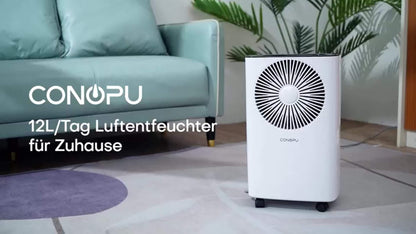 Luchtontvochtiger – Vochtvreter – Ontvochtiger – Vochtbestrijder – Compact – 12 Liter Per Dag – Stil