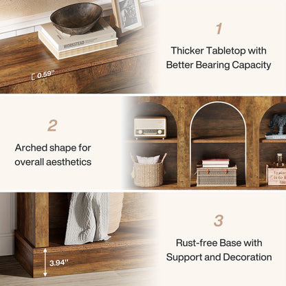 Sidetable – Sofa Tafel – Haltafel – TV Meubel – Industriële Console Table – 160 cm Lang – Robuust MDF Met Metaal – Veelzijdige Opbergruimte
