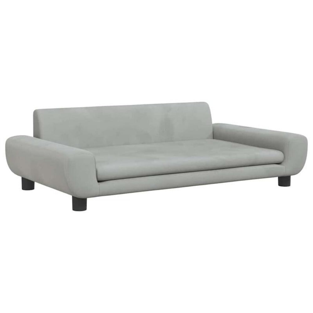 Dog bed light grey 100x54x33cm velvet Spacious, easy to clean, suitable for all seasons, removable, temporary.