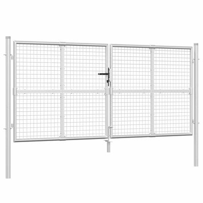 Metalen Tuinpoort – Tuinafscheiding – Tuinhek – Tuinpoort met Palen – Toegangspoort – Gegalvaniseerd Staal – Roestbestendig & Veilig Afsluitbaar