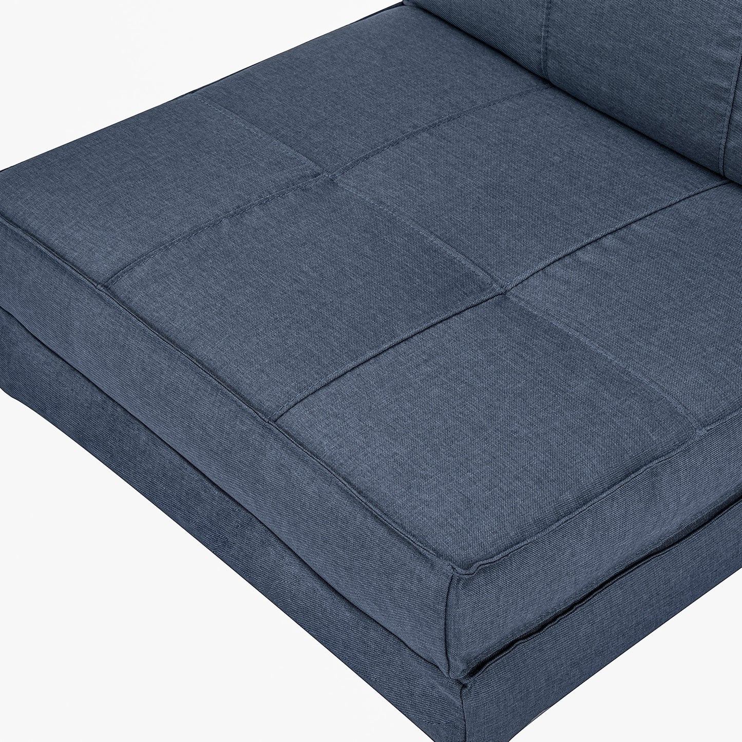 Vloerstoel – Vloerzetel – Loungestoel – Relaxstoel – Ligstoel – 5-Posities Verstelbare Rugleuning – Inclusief Compact Opvouwbaar Ontwerp – Donkerblauw