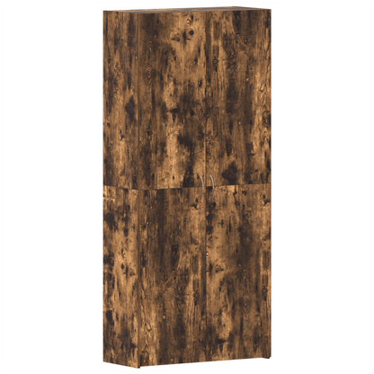 Schoenenkast – Schoenenrek – Schoenenopberger – Schoenenbank – Donkere Eiken Look – Ruim 80x35,5x180 cm – Hoogwaardig Hout