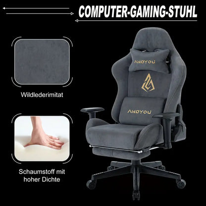Bureaustoel – Kantoorstoel – Gamingstoel – Draaistoel – Bureaustoel Met 3D Armleuningen – Ergonomisch Met Memory Foam – 220 kg Draagkracht – 12° Kantelbaar – Zwart