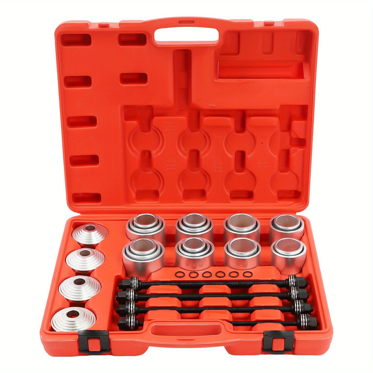 Pershulzen Set – Pershulzen Kit – Busset – Busverwijderaar – Reparatieset Auto Vrachtwagen – 28-Delige Set Carbonstaal – Maten 36-80 mm