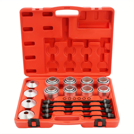 Pershulzen Set – Pershulzen Kit – Busset – Busverwijderaar – Reparatieset Auto Vrachtwagen – 28-Delige Set Carbonstaal – Maten 36-80 mm