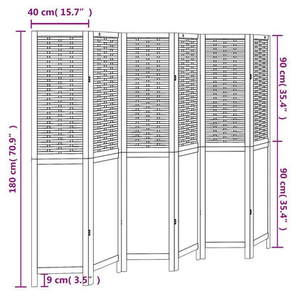 6-Panel Kamerscherm – Kamervuller – Ruimteverdeler – Vouwscherm – Scheidingswand – Wit Blanc – Lichtgewicht & Stevig – Eenvoudige Montage
