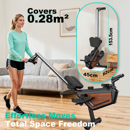 Roeitrainer – Roeimachine – Fitnessapparaat – Hometrainer – Inklapbare Roeimachine – 16 Instelbare Weerstanden – Draagvermogen 160 Kg – Stil Magnetisch Weerstandssysteem