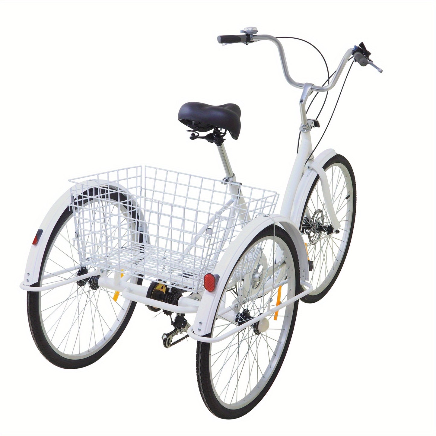 Stadsfiets – Fiets Voor Volwassenen – Comfortabele Stadsfiets – Functionele Fiets – Urban Bike – 6 Versnellingen – Schijfrem & Voormand – Wit