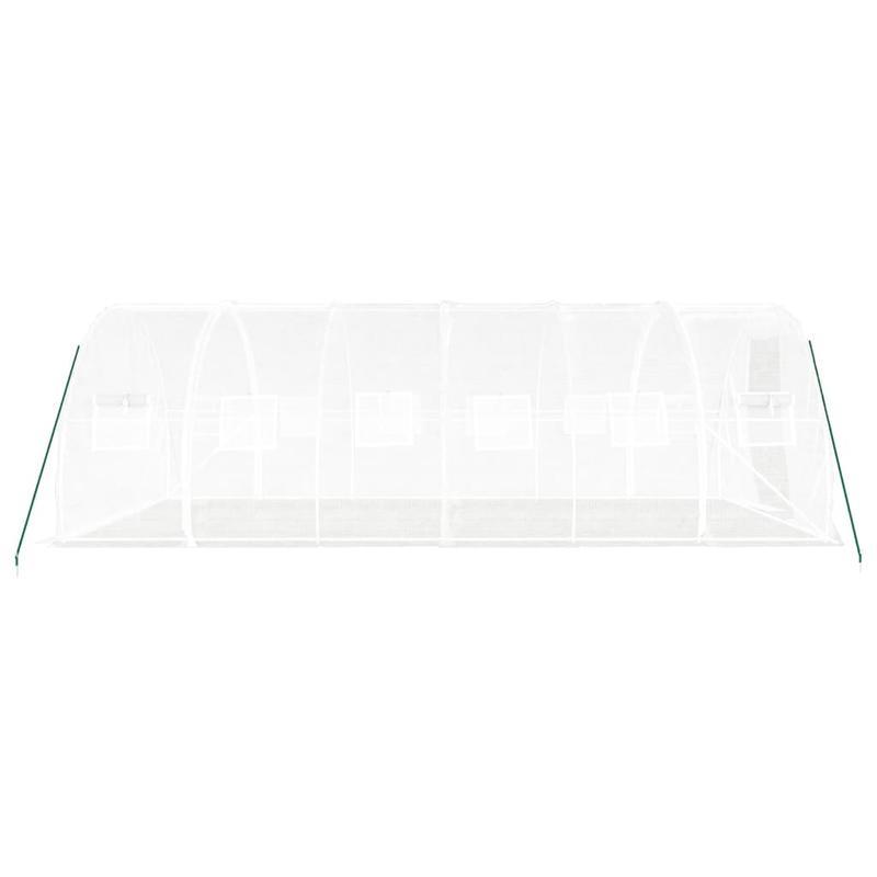 Kas – Serre – Tuinkas – Kweekkas – Bianco Variant – Stevig Wit Stalen Frame – Ruim 18 m² - 6x3x2 m