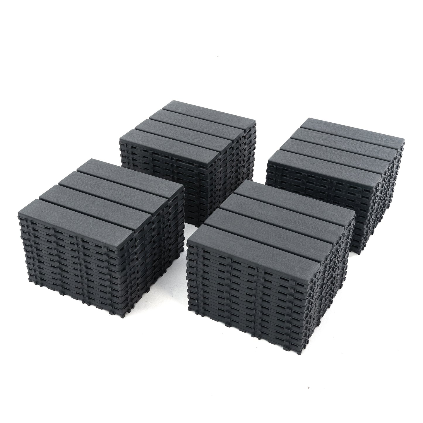 Plastic Tegels Buiten – Kliktegels – Terrastegels – Vloertegels – Tuintegels – 54 Stuks – Waterdicht PP Materiaal – Makkelijk Koppelbaar