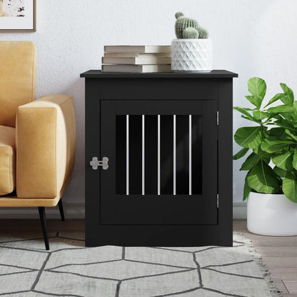 Hondenkennel – Hondenbench – Hondenren – Hondenhok – Meubelstijl – Zwart Metaal – Weerbestendig – Compact 64,5x80x71 cm