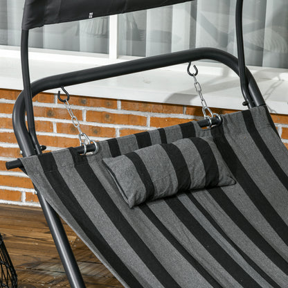 Ligstoel – Tuinstoel – Ligbed – Buitenstoel – Zonnebed – Verstelbaar Zonnescherm – Waterafstotend Polyester