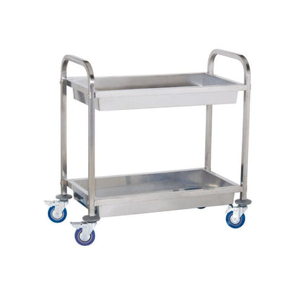 Steel Waiter'S Cart with 2 Deep Shelves