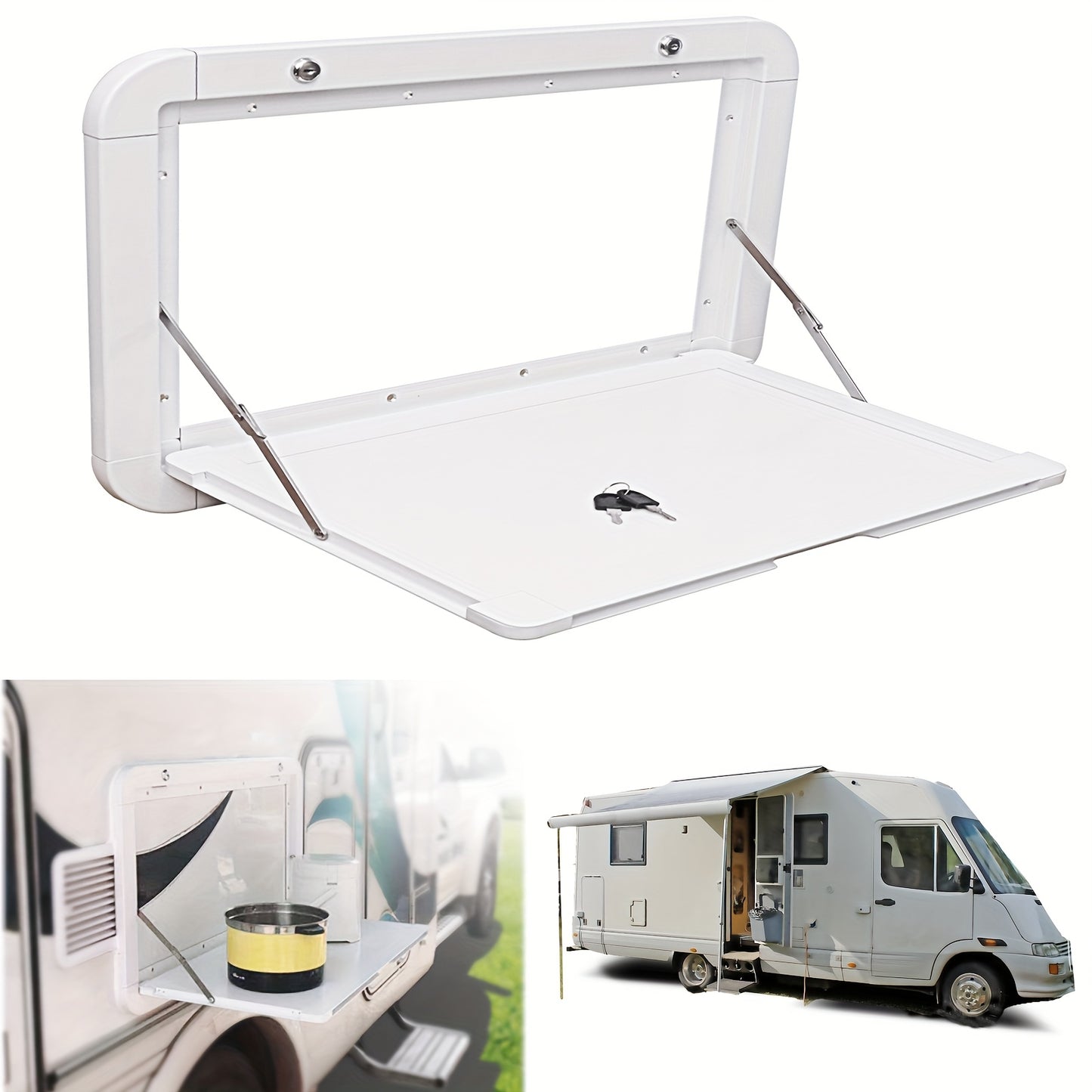Opvouwbare Tafel – Klaptafel – Wandtafel – Campingtafel – Vouwtafel – Aluminium – Ruimtebesparend – 80x40 cm
