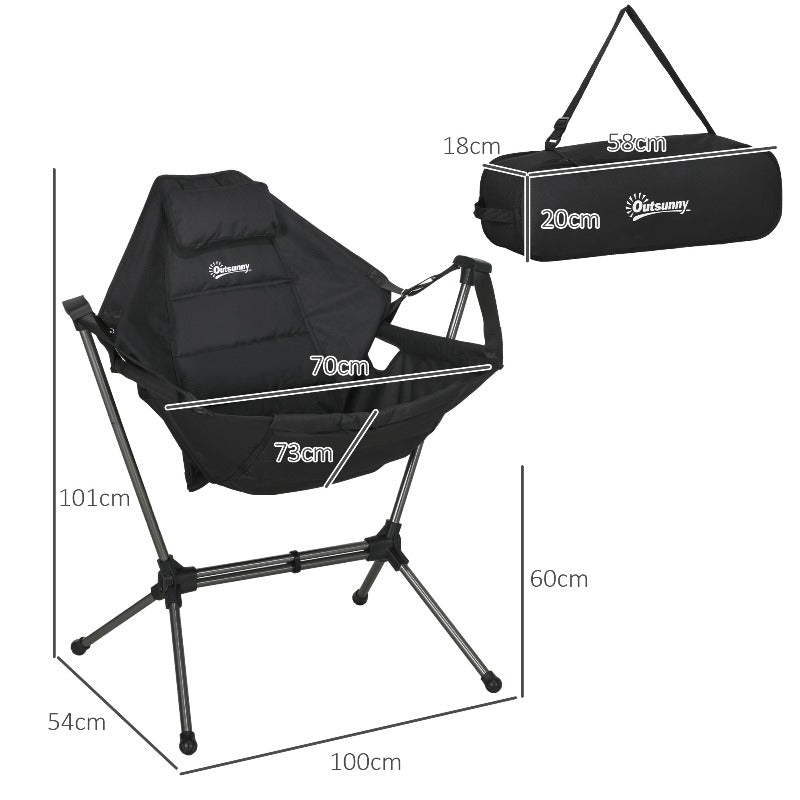 Hangstoel – Hängesessel – Schommelstoel – Schommelstoel Outdoor – Opvouwbare Stoel – Lichtgewicht & Compact – Duurzaam Oxford Stof & Stevig Metalen Frame