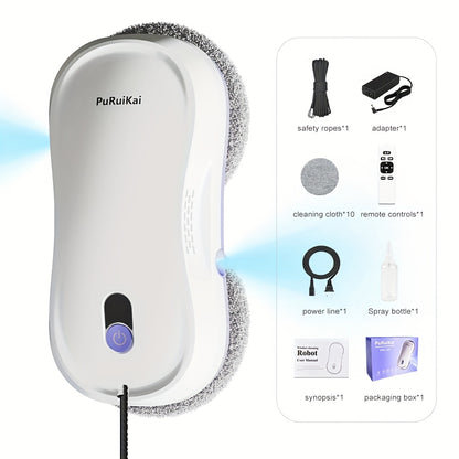 Automatische Raamwisser – Raamrobot – Ramenreiniger – Glasreiniger – Spiegelschoonmaker – Met Afstandsbediening – Duale Spray Systeem – Compact & Oplaadbaar