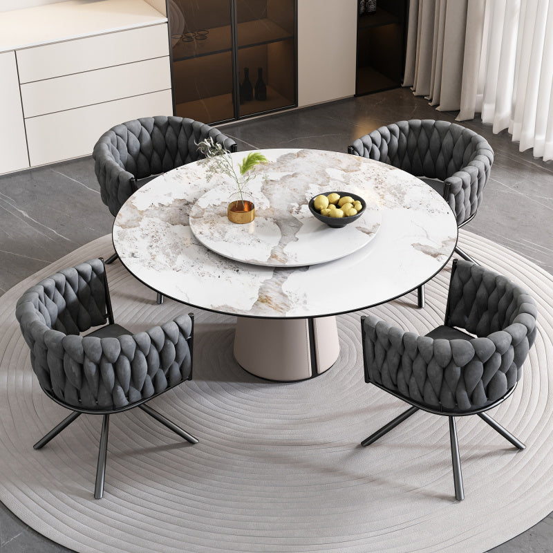 Draaifauteuil – Fauteuil – Lounge Stoel – Zithoek Stoel – Bureau Stoel – Velvet Bekleding – Metalen Onderstel – 360° Draaibaar – Max. 150 kg Belastbaar - Grijs