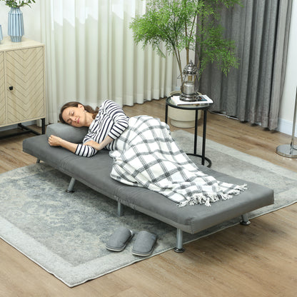 Ligstoel – Tuinstoel – Loungestoel – Relaxstoel – Slaapstoel – Verstelbare Rugleuning – Velvet Look Grijs – Opvouwbaar – Draagkracht 150 kg