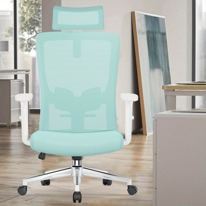 Bureaustoel – Office Chair – Bureaustoelen – Draaistoel – Ergonomische Stoel – Verstelbare Lendensteun – Ademend Mesh Materiaal – Draagvermogen 150 kg