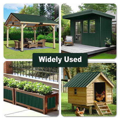 36-Piece Roof Panels, Trapezoidal Metal Sheets, 115 x 45 cm Each, 18 m² Roofing Sheets for Garden Sheds, Removable Tool Sheds, Temporary Roofing