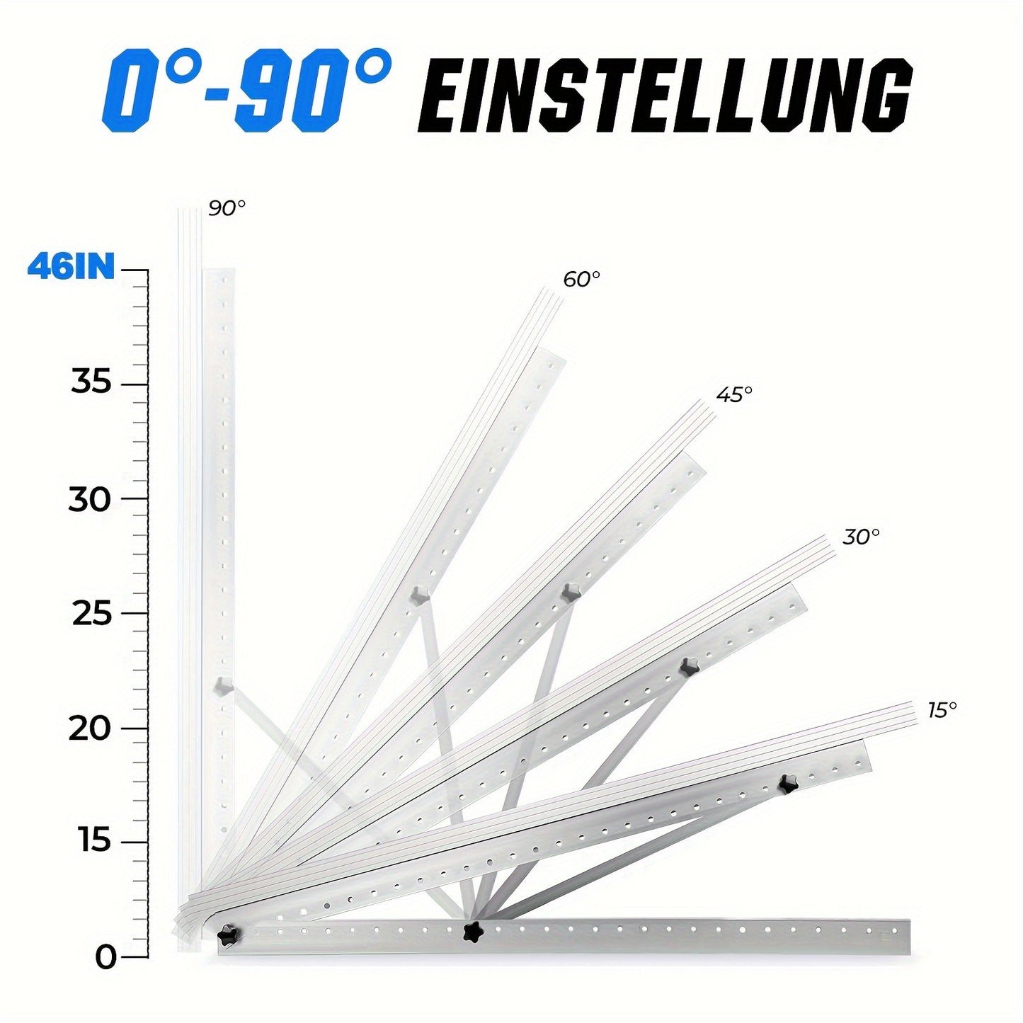 Balkonbeugel voor Zonnepanelen – Zonnepaneelhouder – Balkonhouder – Solar Montageset – Verstelbare Beugel 114 cm – Met Ronde Balkonhaken – 0° tot 90° Verstelbare Hoek – Weerbestendig Metaal
