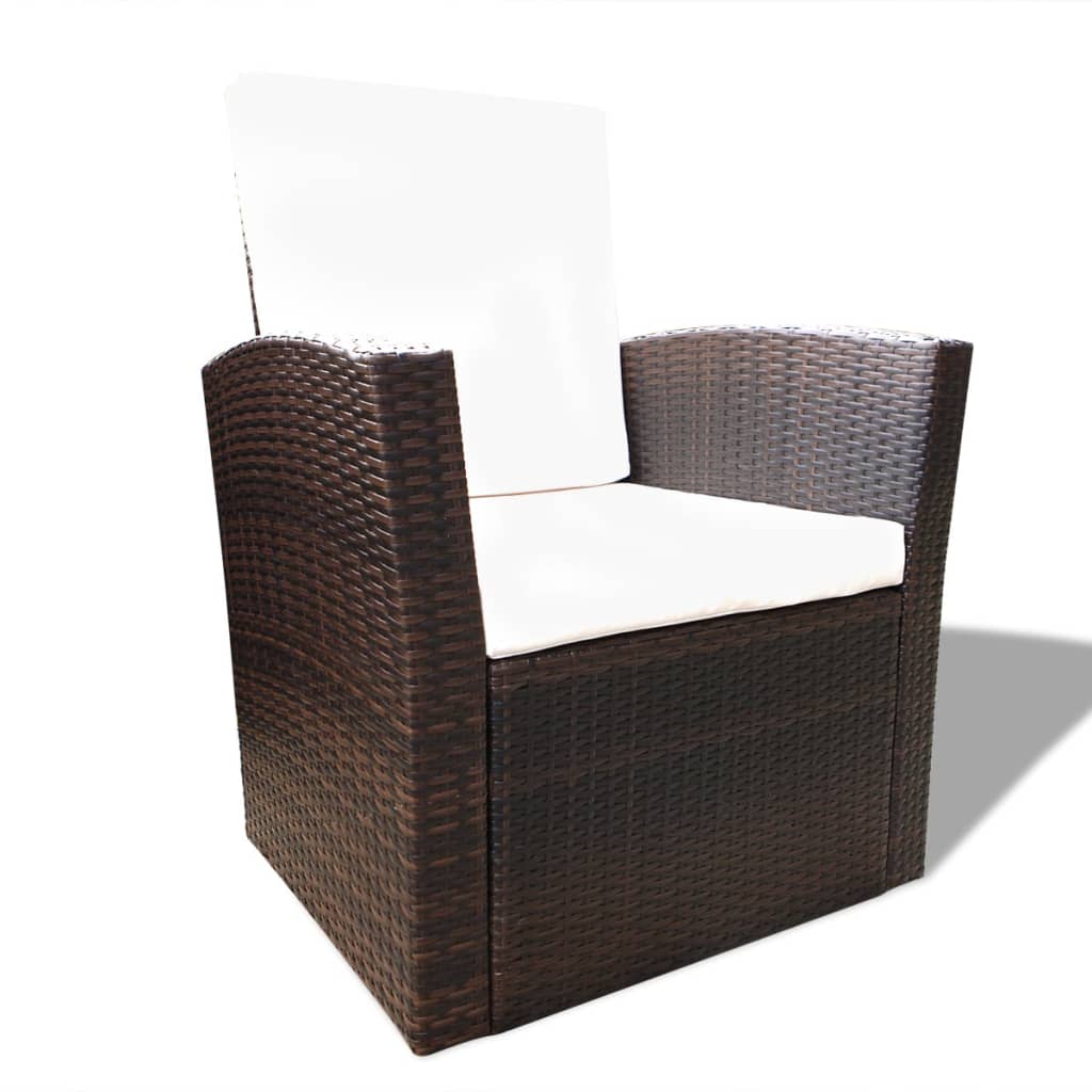 Loungeset – Tuinset – Zitgroep – Loungemeubels – Balkonmeubels – Weerbestendig Poly Rattan – Inclusief Comfortabele Kussens
