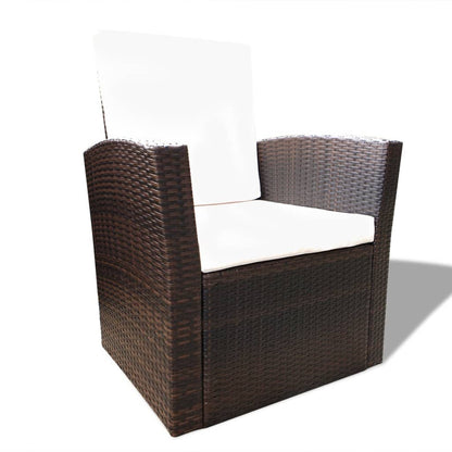 Loungeset – Tuinset – Zitgroep – Loungemeubels – Balkonmeubels – Weerbestendig Poly Rattan – Inclusief Comfortabele Kussens