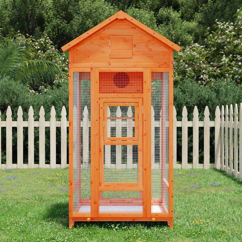 Brown Birdhouse 91.5x53x170cm Solid Pine Wood