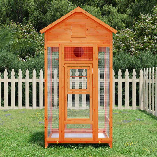 Brown Birdhouse 91.5x53x170cm Solid Pine Wood